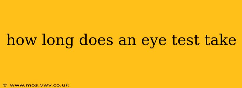 how long does an eye test take