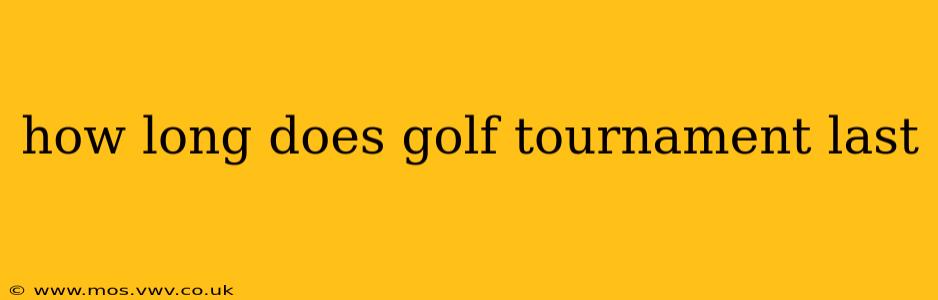 how long does golf tournament last