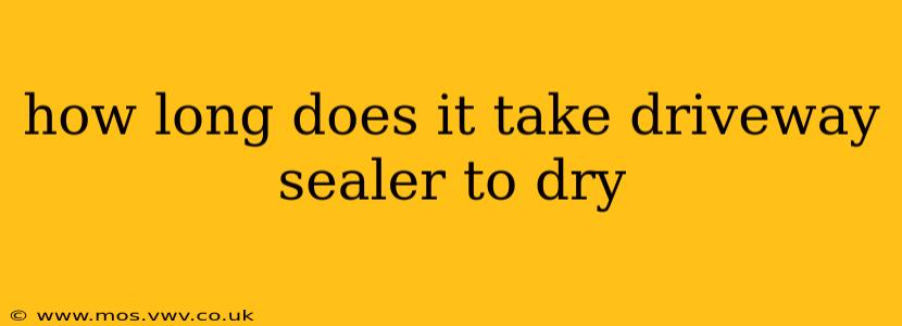 how long does it take driveway sealer to dry