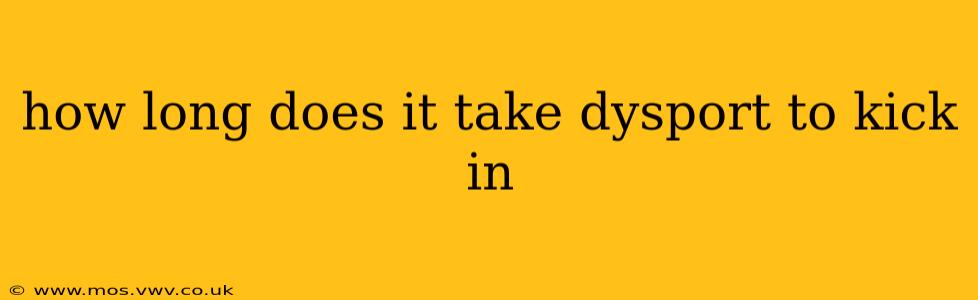 how long does it take dysport to kick in