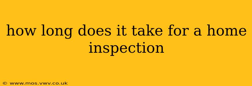 how long does it take for a home inspection