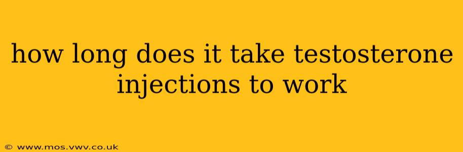 how long does it take testosterone injections to work
