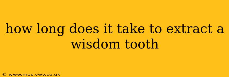 how long does it take to extract a wisdom tooth