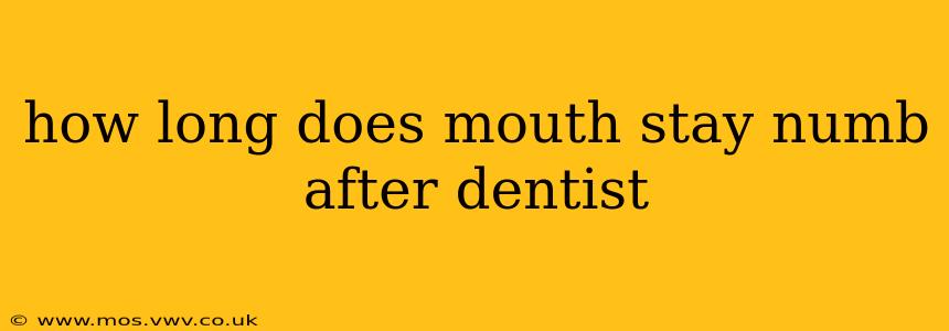 how long does mouth stay numb after dentist