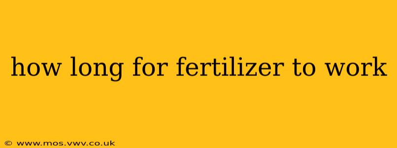 how long for fertilizer to work