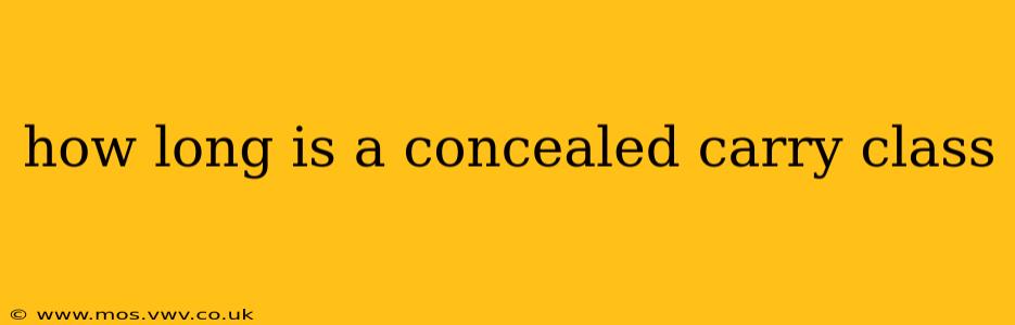 how long is a concealed carry class