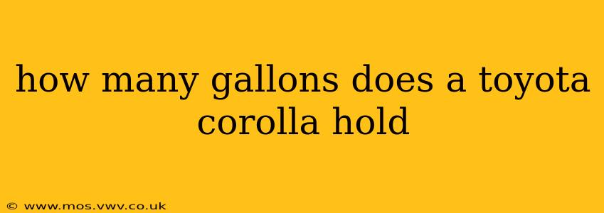 how many gallons does a toyota corolla hold