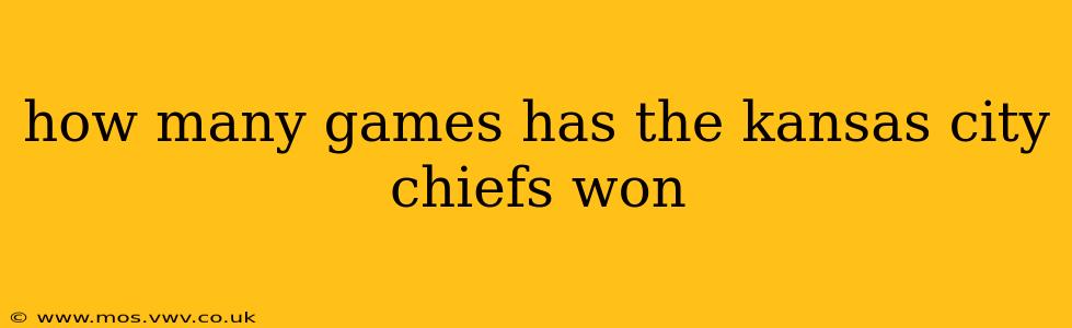 how many games has the kansas city chiefs won