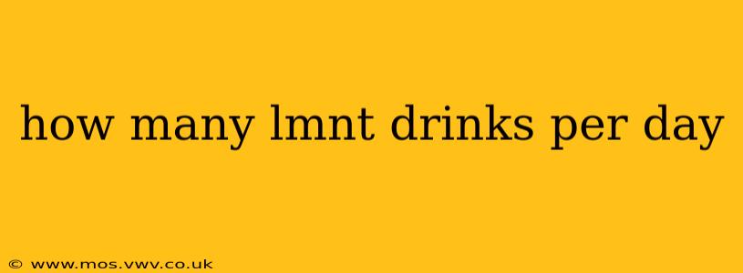 how many lmnt drinks per day