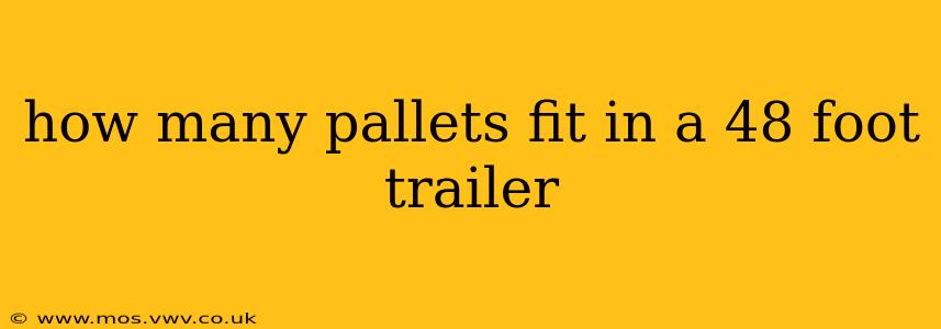 how many pallets fit in a 48 foot trailer