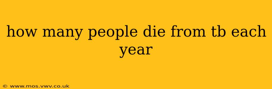 how many people die from tb each year