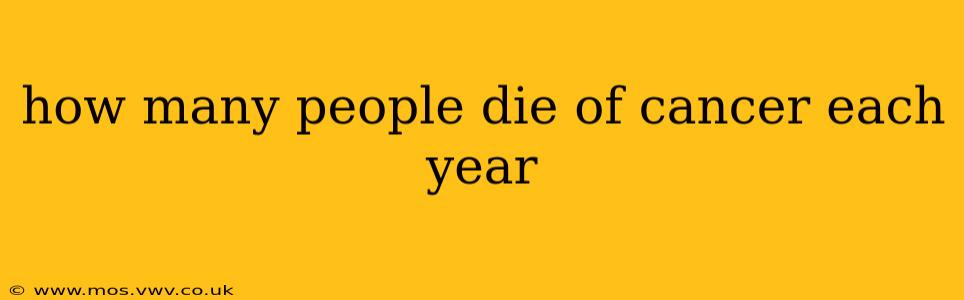 how many people die of cancer each year