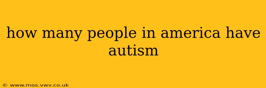 how many people in america have autism