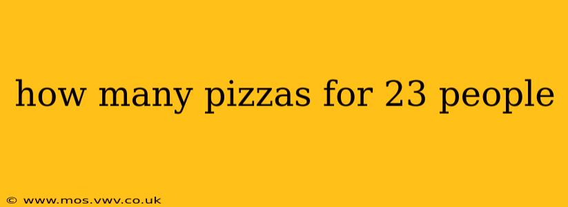 how many pizzas for 23 people