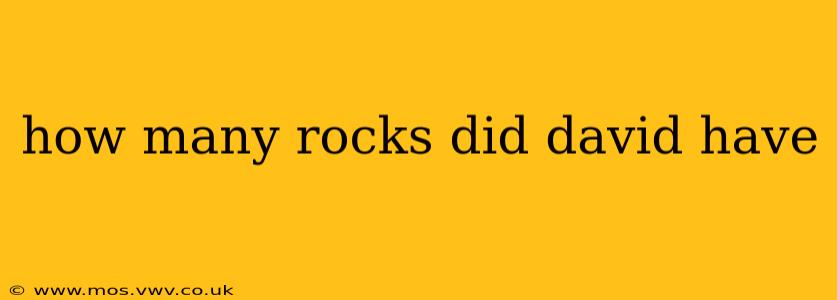 how many rocks did david have