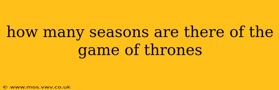 how many seasons are there of the game of thrones