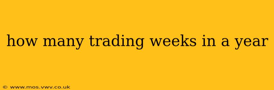 how many trading weeks in a year