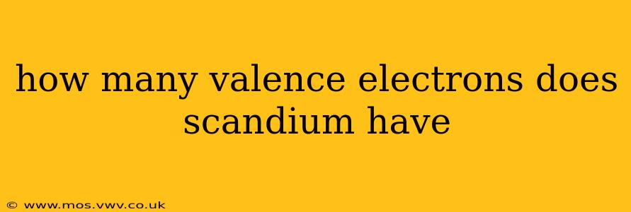 how many valence electrons does scandium have