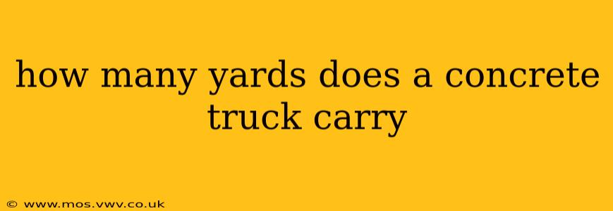 how many yards does a concrete truck carry