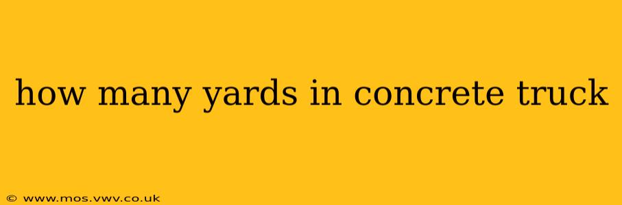 how many yards in concrete truck