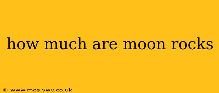 how much are moon rocks