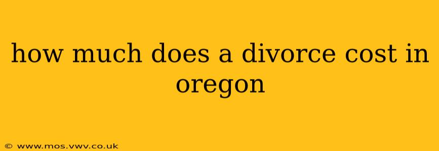 how much does a divorce cost in oregon