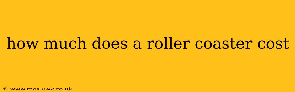 how much does a roller coaster cost