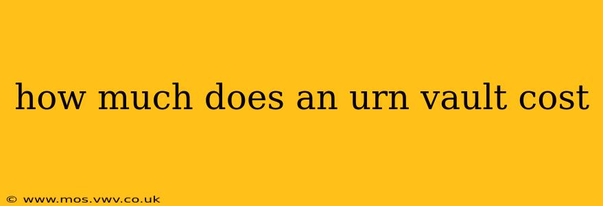 how much does an urn vault cost