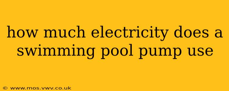 how much electricity does a swimming pool pump use