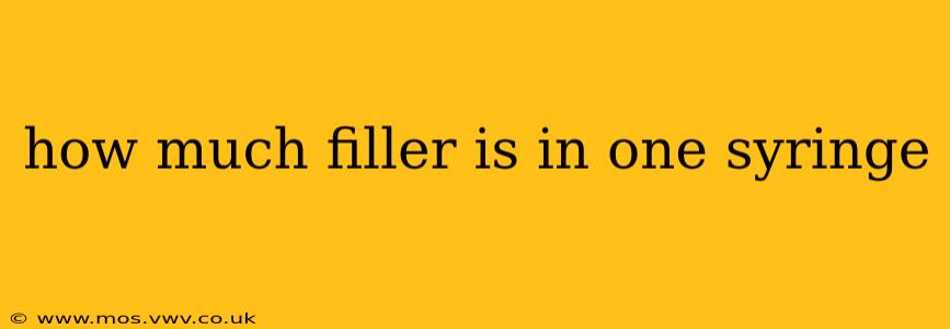 how much filler is in one syringe