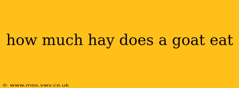 how much hay does a goat eat