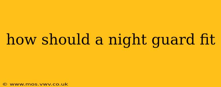 how should a night guard fit