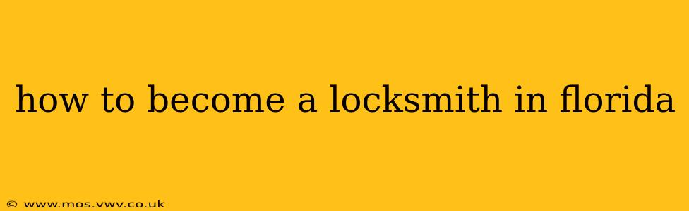 how to become a locksmith in florida
