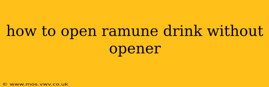 how to open ramune drink without opener