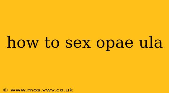 how to sex opae ula