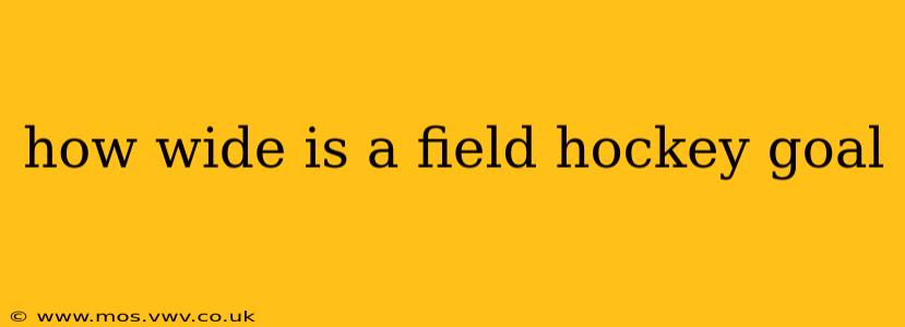 how wide is a field hockey goal