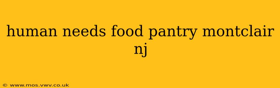 human needs food pantry montclair nj