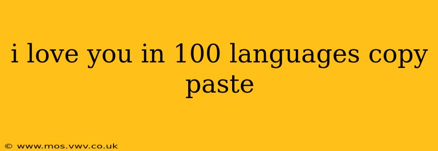 i love you in 100 languages copy paste