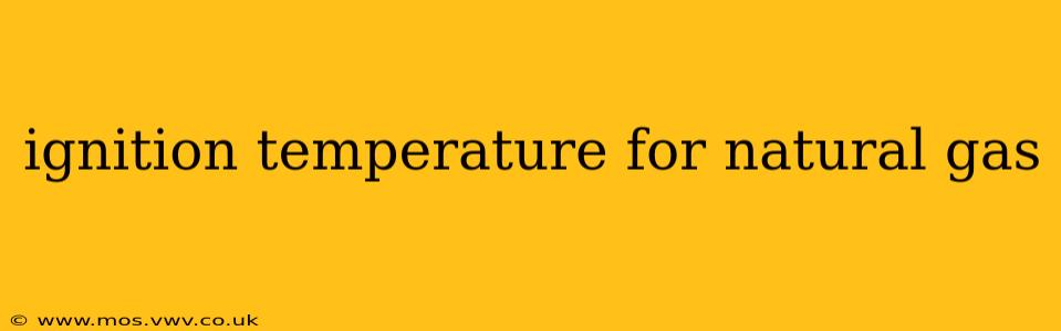 ignition temperature for natural gas
