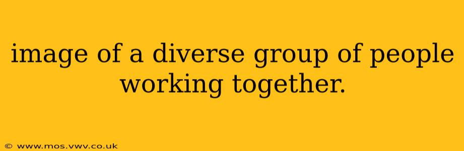 image of a diverse group of people working together. image of a diverse group of people working together.