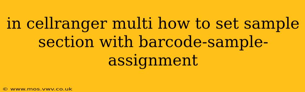 in cellranger multi how to set sample section with barcode-sample-assignment