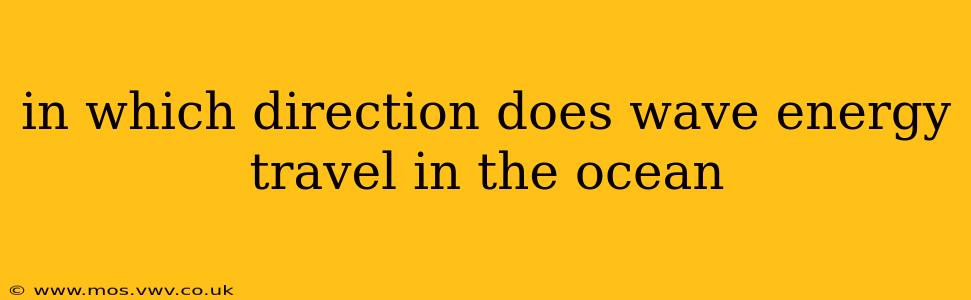 in which direction does wave energy travel in the ocean