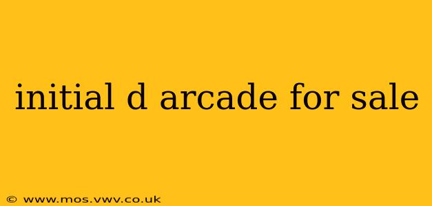 initial d arcade for sale