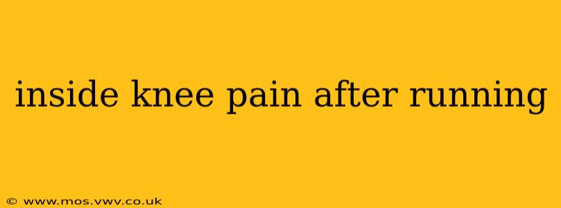 inside knee pain after running