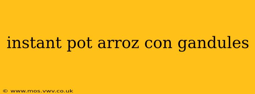 instant pot arroz con gandules