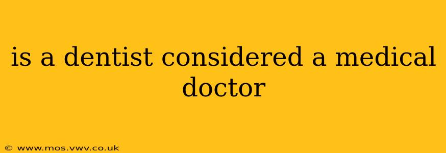 is a dentist considered a medical doctor