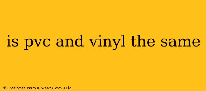 is pvc and vinyl the same