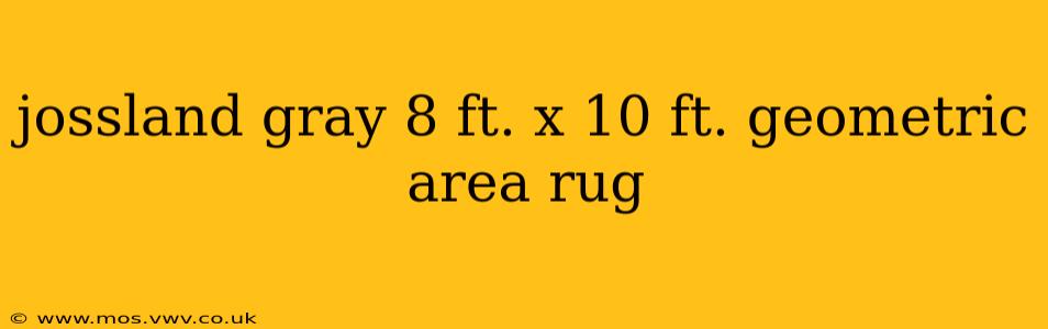 jossland gray 8 ft. x 10 ft. geometric area rug
