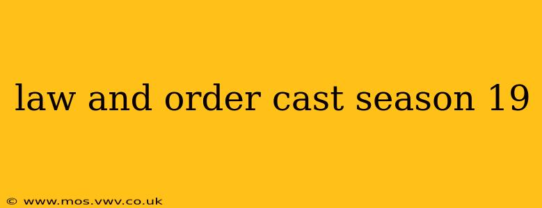law and order cast season 19