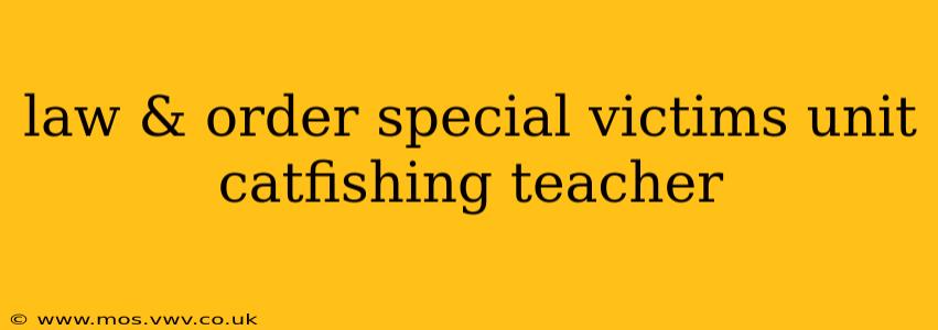 law & order special victims unit catfishing teacher